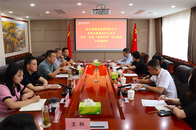 鄧華主持召開集團(tuán)公司青白江保稅區(qū)加工項(xiàng)目資中 、萬源“兩端兩網(wǎng)”試點(diǎn)建設(shè)項(xiàng)目工作推進(jìn)會