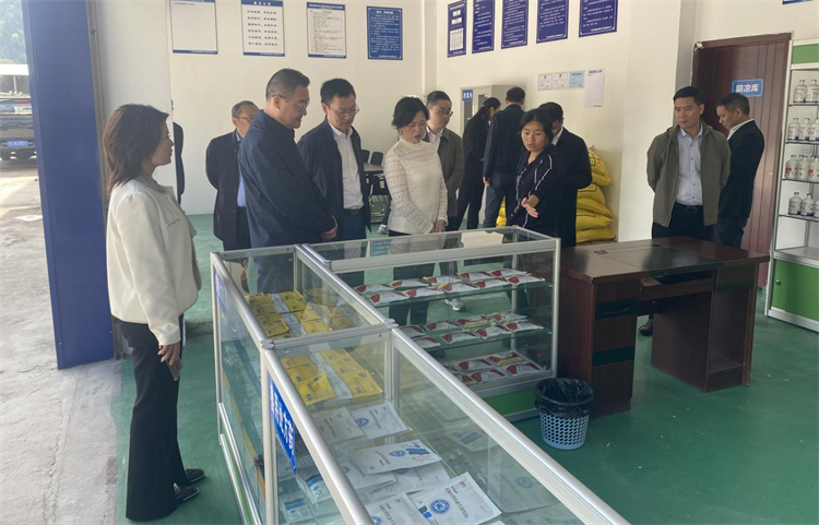 四川省供銷社黨組成員、理事會副主任、一級巡視員楊武秀帶隊到萬源調(diào)研集團舊院黑雞產(chǎn)業(yè)發(fā)展工作
